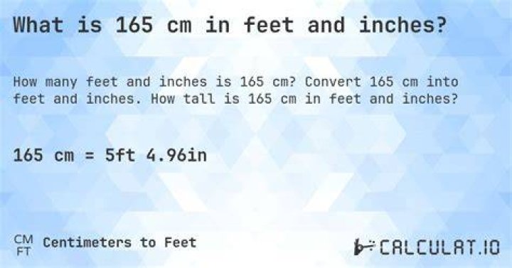 165 Cm Feet