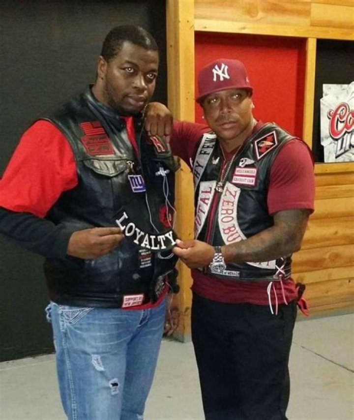 Black former 81 member with a black 81 supporter Biker style, Biker