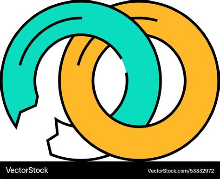 Broken ring color icon Royalty Free Vector Image