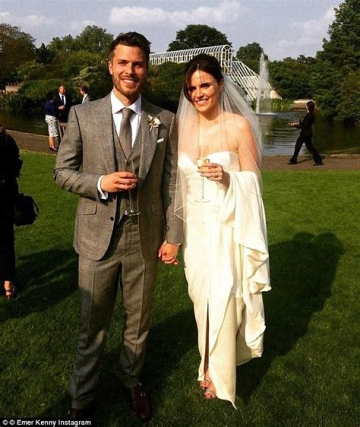Emer Kenny with Rick Edwards on their wedding day Eastenders