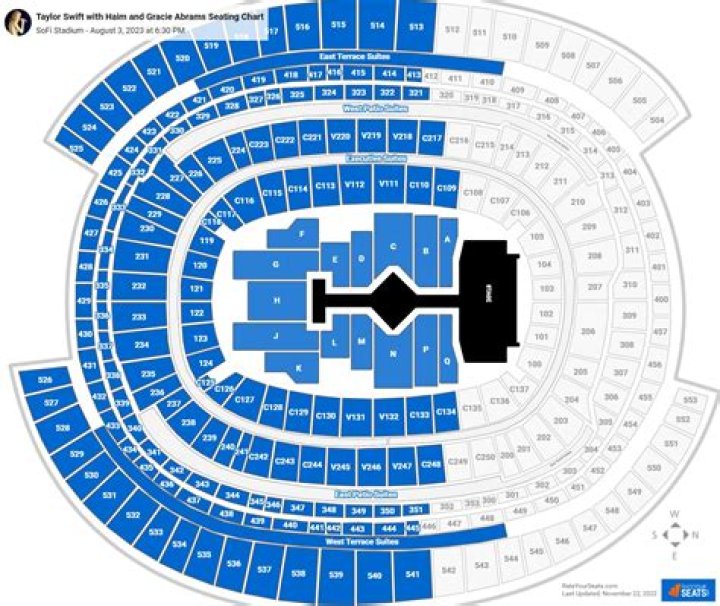 Sofi Stadium Seating Chart Taylor Stadium Seating Chart